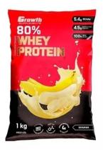 Whey Concentrado 80% Whey Protein - Growth Supplements Sabor Banana