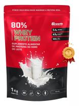 Whey Concentrado 80% Whey Protein - Growth Supplements Sabor Natural