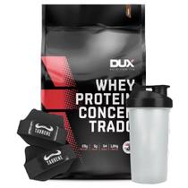 Whey Concentrado Cookies 1,8Kg Luva Taurene + Coqueteleira Dux