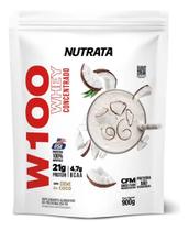 Whey Concentrado W100 Creme Coco Premium Refil 900g Nutrata