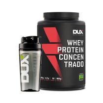 Whey dux concentrado 900g - chocolate + coqueteleira