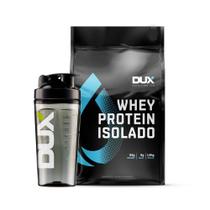 Whey dux isolado 1,8kg - baunilha + coqueteleira dux