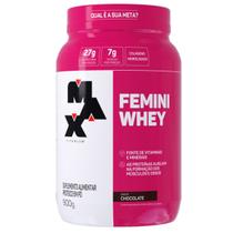 Whey Femini Whey Pote 900g Sabor Chocolate Max Titanium