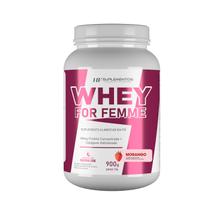 Whey for femme + colageno hidrolisado 900g morango hf suplementos Whey for femme + colageno hidrolisado 900g morango hf suplementos