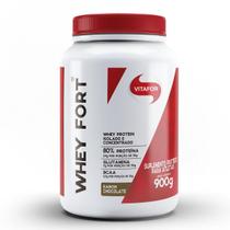 Whey Fort 100% Whey Protein Premium Chocolate Vitafor 900G