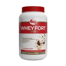 Whey Fort 3W - Proteína Isolada, Concentrada e Hidrolisada - Sabor Cookies - 900g Vitafor