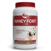 Whey Fort 3W (Whey Protein Hidrolisado, Isolado e Concentrado) Sabor Cookies N Cream 900g - Vitafor