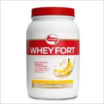 Whey Fort Banana - Proteina Isolado Concentrado 900g Vitafor