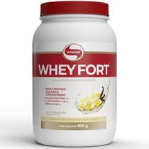 Whey fort vitafor 900gr whey protein sabor baunilha