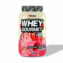 Whey Gourmet Milkshake MORANGO FN Forbis 907G POTE o melhor Whey Gourmet ganho massa muscular eficaz e saboroso