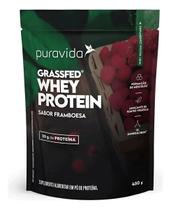 WHEY GRASSFED FRAMBOESA 450G 15 porções Pura vida Puravida WHEY GRASSFED FRAMBOESA 450G 15 porções Pura vida Puravida
