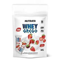 Whey Grego - 900g Refil Morango com Chantilly - Nutrata Whey Grego - 900g Refil Morango com Chantilly - Nutrata