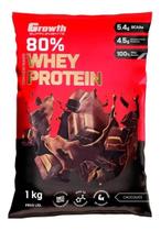 Whey Growth Concentrado 80% Protein Supplements 1Kg Sabores