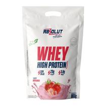 Whey High Protein Refil 900g Absolut Nutrition Morango