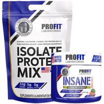 Whey Isolado 1,8kg + Pré Treino Insane 200g - Profit Whey Isolado 1,8kg + Pré Treino Insane 200g - Profit