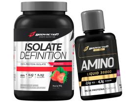 Whey Isolado Isolate Definition + Amino Liquido 480ml Bodyaction