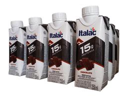 Whey Italac Chocolate 15g Proteina Kit c/12 Unidades 250ml