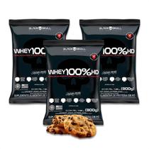 Whey Kit x3 Black Skull 900g Cada Ganho Muscular Cookies