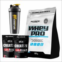 Whey Pro + 2x Creatina 100g Snake Dragon + Coqueteleira 600ml