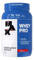 Whey Pro Concentrado Pote 1kg Max Titanium Sabor Morango
