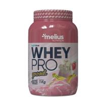 Whey Pro Gourmet (1kg) - Milkshake Banana c/ Morango - Health Time Nutrition