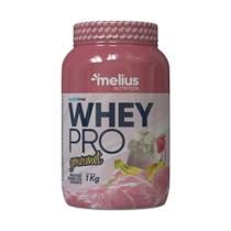 Whey Pro Gourmet (1Kg) - Sabor: Milkshake Banana Com Morango