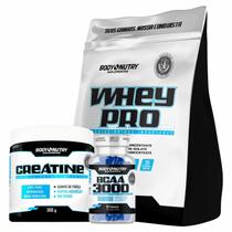 Whey Pro Importado 900g + Creatina 100% Pura + Bcaa Concentrado