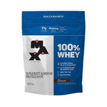 Whey Protein 100% Concentrado 900g Diversos Sabores - Max Titanium + Dose Vitafor Diversas Opcional