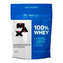 Whey Protein 100% Concentrado 900g Diversos Sabores - Max Titanium