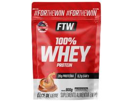 Whey Protein 100 Concentrado Refil 900g Sabor Doce de leite FTW