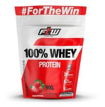 Whey Protein 100% Concentrado Sabor Morango Refil 900g - FTW