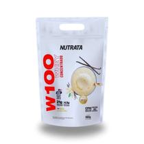 Whey Protein 100% Concentrado W100 - Refil 900g - Nutrata Sabor Baunilha