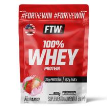 Whey Protein 100 Concentrado WPC Refil 900g Sabor Morango FTW Whey Protein 100 Concentrado WPC Refil 900g Sabor Morango FTW