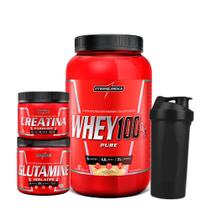 Whey Protein 100% + Creatina + Glutamina + Shaker I M - Integral Médica