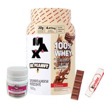 Whey Protein 100% Dr Peanut Pote 900g Max Titanium Suplemento Em Pó Sabores Wei Proteim Treino Força + Dose Diversas Vitafor