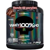 Whey Protein 100 HD 1,8kg Black Skull Ganho de Massa, Recuperação Muscular, Força e Performance