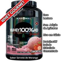 Whey Protein 100% HD Pote GOURMET Concentrado Isolado Hidrolisado Black Skull