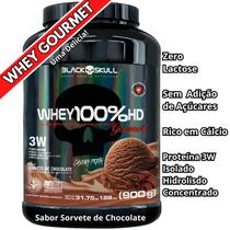 Whey Protein 100% HD Pote GOURMET Concentrado Isolado Hidrolisado Black Skull