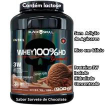 Whey Protein 100% HD Pote GOURMET Concentrado Isolado Hidrolisado Black Skull