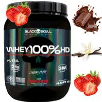 Whey Protein 100 HD Pure 450g Pote BLACK SKULL Isolado Hidrolisado Concentrado Suplemento de Proteína