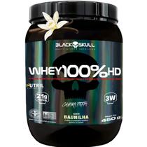 Whey Protein 100 HD Pure 450g Pote BLACK SKULL Isolado Hidrolisado Concentrado Suplemento de Proteína
