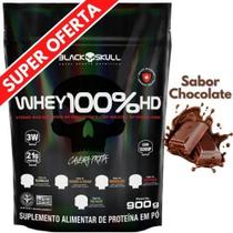 Whey Protein 100 HD Pure 900g BLACK SKULL Isolado Hidrolisado Concentrado Suplemento de Proteína Chocolate Whey Protein 100 HD Pure 900g BLACK SKULL Isolado Hidrolisado Concentrado Suplemento de Proteína Chocolate
