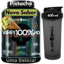 Whey Protein 100% HD Pure POTE 900g + COQUETELEIRA 600ml - Kit Black Skull Whey 100% HD 3W Isolado - Hidrolisado - Concentrado + SHAKEIRA