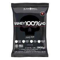 Whey Protein 100% HD Sabor Morango Black Skull Refil C/ 900g