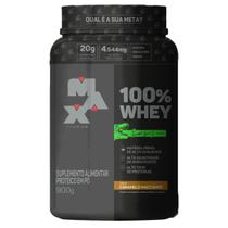 Whey Protein 100% Linha Dino Pote 900g Sabor Caramelo Macchiato Max Titanium