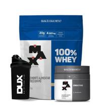 Whey Protein 100% Max Titanium + Creatina 300g + Coqueteleira