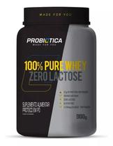 Whey protein 100% pure whey zero lactose pote 900g sabor morango