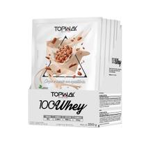 Whey protein 100% sabor cookies topway display com 10 sachês individual de 35g