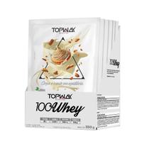 Whey protein 100% sabor torta de limão topway display com 10 sachês individual de 35g Whey protein 100% sabor torta de limão topway display com 10 sachês individual de 35g
