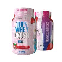 Whey Protein 100% Whey Crush Zero Lactose Sabor Morango